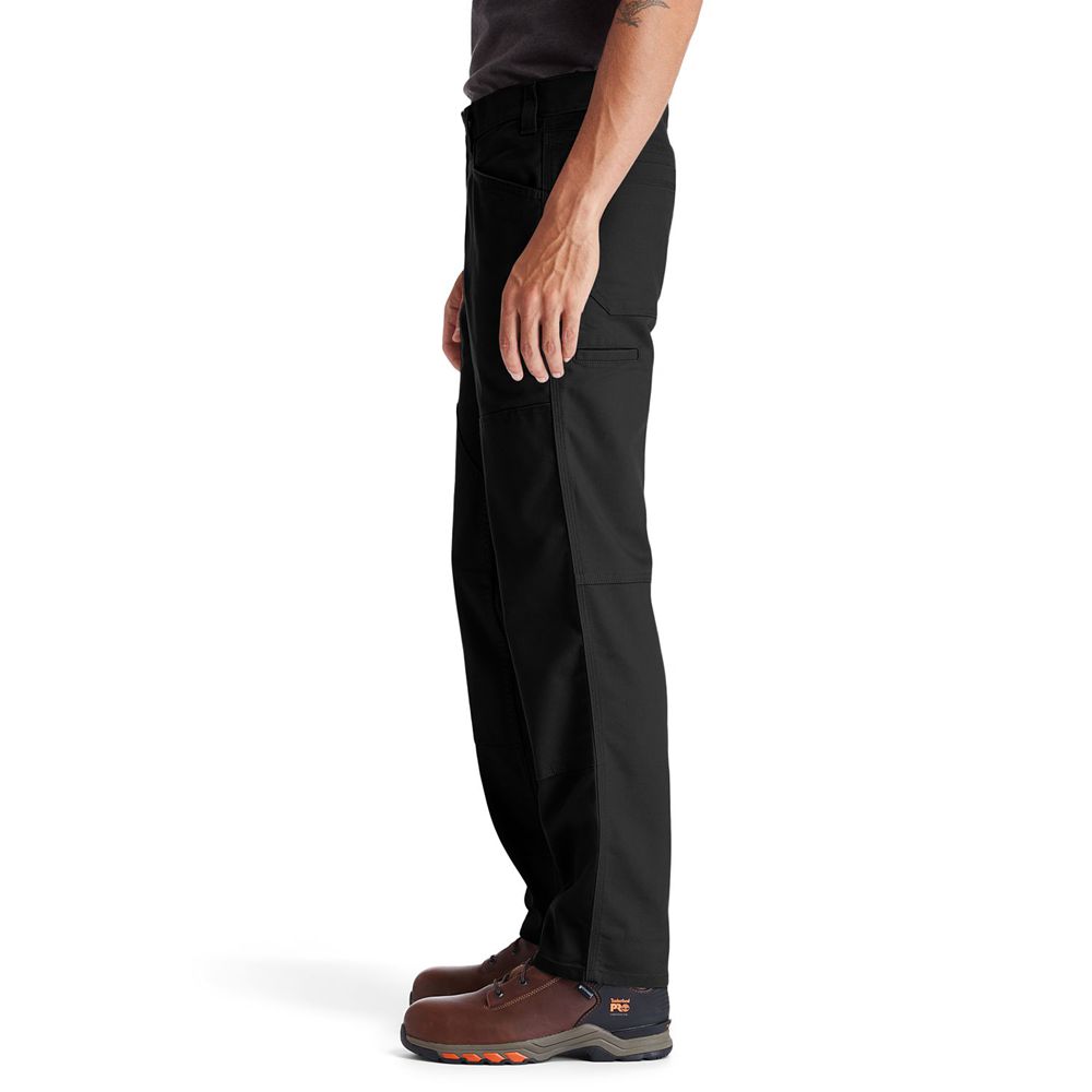 Timberland Mens Pants PRO® 8 Series Utility with Knee Overlay - Black - India CE3218945